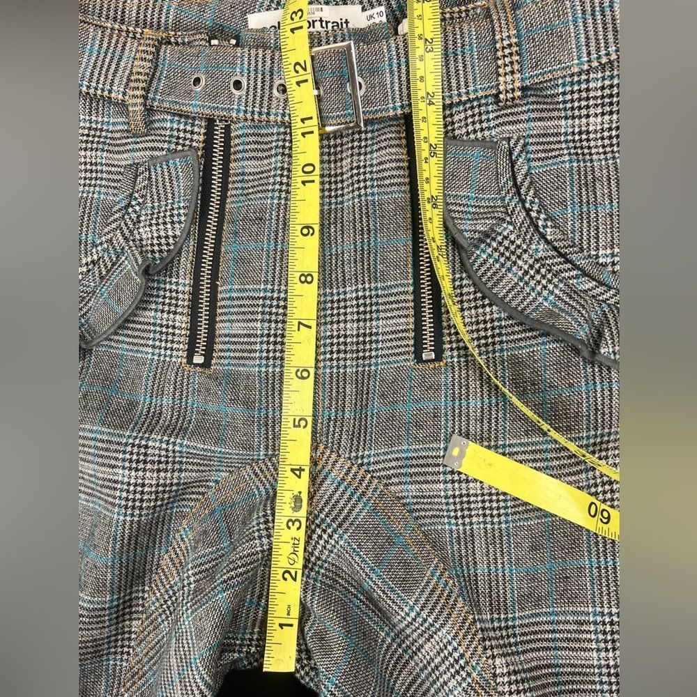 Self-Portrait Lexi Plaid High Rise Pants - Picture 11 of 12